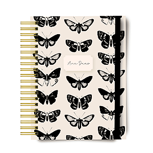 Planner 2026 - Borboletas Pretas - Personalizado