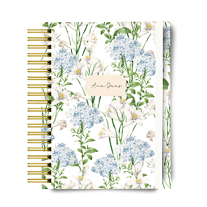 Agenda 2026 - Floral Azul - Personalizado
