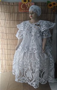 Baiana Branca rechilieu detalhado 6peças