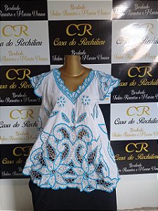 Bata Rechilieu  Azul e fio Prata