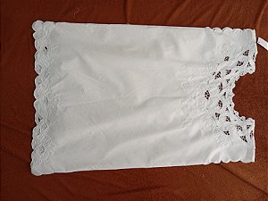Vestido bordado branco peça unica
