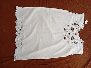 Vestido bordado branco peça unica