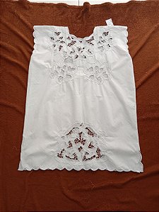 Vestido bordado branco peça unica