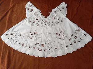 bata bordado branco peça unica