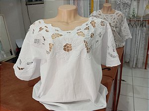 camisu bordado branco peça unica