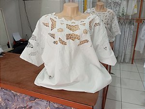 camisu bordado branco peça unica