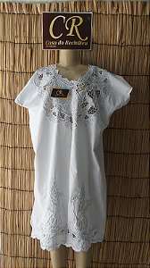 Vestido bordado azul peça unica
