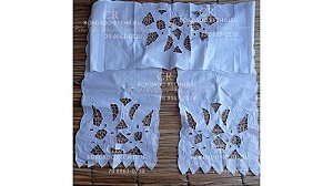 Pano de cabeça Bordado branco