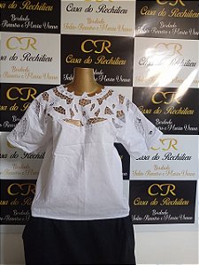 camisu bordado branco