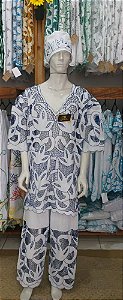 Conjunto Masculino Rechilieu  bordado azul