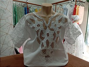 camisu bordado branco