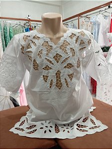 camisu bordado branco
