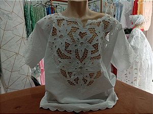 camisu bordado branco