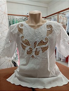 camisu bordado branco