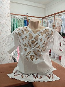 camisu bordado branco
