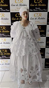 Baiana bordado branco 6peças