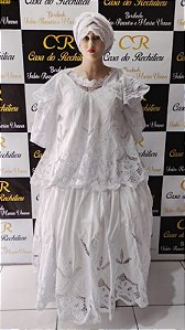 Baiana bordado branco 6peças