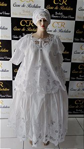 Baiana bordado branco 6peças