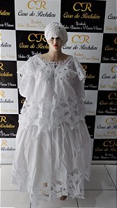 Baiana bordado branco 6peças