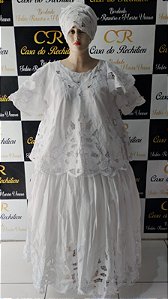 Baiana bordado branco 6peças