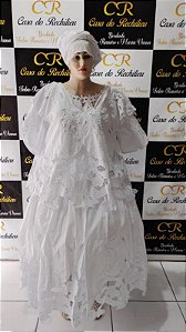 Baiana bordado branco 6peças