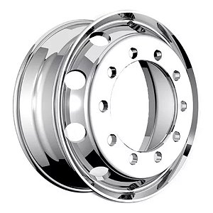 Roda de Aluminio 10 Furos 8.25 x 22.5 Polegadas Polida Dois Lados