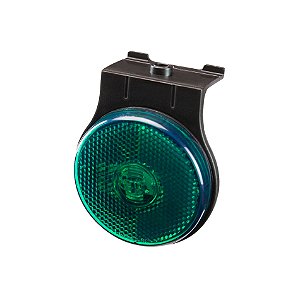 Lanterna Lateral 65mm Bivolt Com Suporte Verde - 8064.86.304