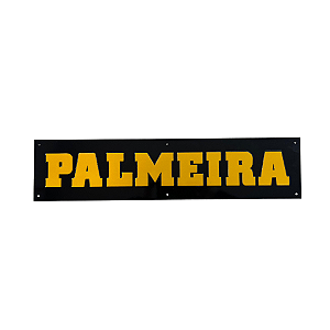 Placa de Alumínio Logo Palmeira Amarela e Preta 485x100x0,8mm Refletiva - 32345