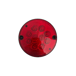 Lanterna Traseira com 10 LEDs 24V Fixação Frontal Vermelha – 2071 24 VM