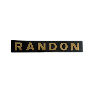 Placa de Alumínio Lateral Logo Randon New R 2025 – Dourado 75 Anos – 100000590950