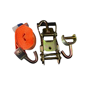 Conjunto PE 50mm 3 Ton Laranja c/ Fivela e Gancho Distorcedor – LA365C / 25100453000314 (Cegonheiro)