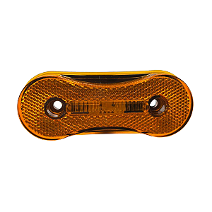 Lanterna Lateral Sidelight DL 24V Âmbar com Conector e Base Preta – 2222200