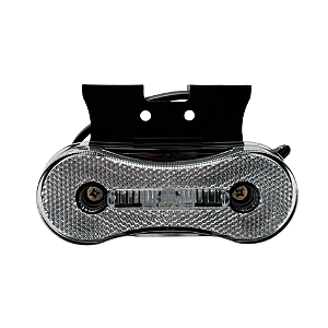 Lanterna Lateral Sidelight 24V Cristal com 0,30m, Suporte e Base Preta - 2235100