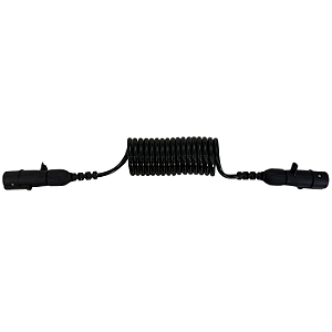 Chicote Elétrico Espiral 7 Fios x 1,00mm x 4,5 Metros com 2 Tomadas Macho em Aço - 4025C