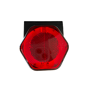 Lanterna Lateral Flex LED com Guia de Luz Bivolt Vermelha - 2055VM