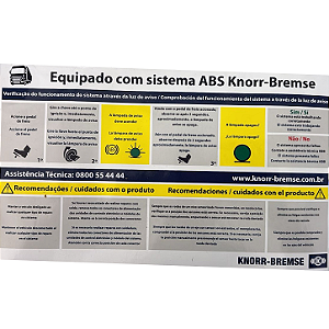 Kit Freio ABS 2S/2M Bitrem 2 Eixos Mecânico 1 Suspensor P - Tri Trem Dolly - K254696 - G1018620