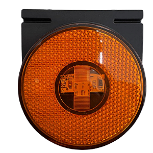 Lanterna Lateral LED 85 mm Âmbar com Fios e Suporte – DW1216 – 30110AM