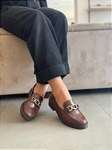 Mocassim tratorado fivela