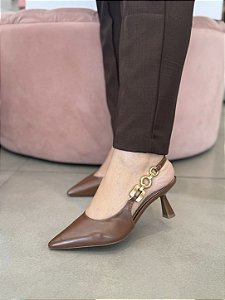 Scarpin corrente lateral