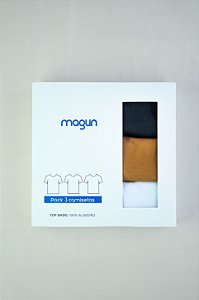 KIT 3 CAMISETAS ALGODÃO