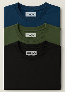 Kit Camisetas Marinho Militar Preto