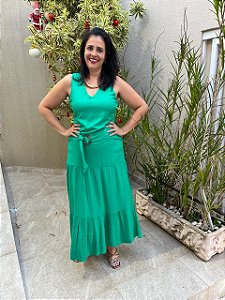 Vestido Verde com Cinto