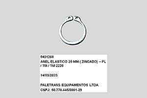 ANEL ELASTICO 20MM (ZINCADO) - PL / TM / TM 2220