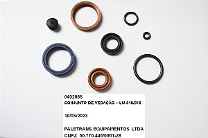 CONJUNTO DE VEDACAO - LM 510 / 516 (APOS N� SERIE 0905875)