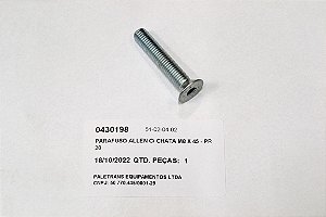 PARAFUSO ALLEN C/ CHATA M8 X 45 - PR 20