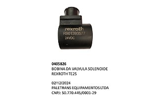 BOBINA DA VALVULA SOLENOIDE REXROTH TE25