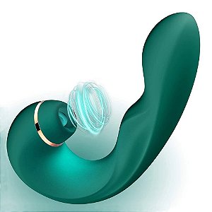 VIBRADOR E ESTIMULADOR DE CLITORIANO RECARREGÁVEL MULTIFUNCIONAL 3 EM 1