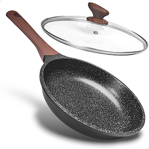 Frigideira 24CM de Ceramica Antiaderente Gás e Inducao - Preto