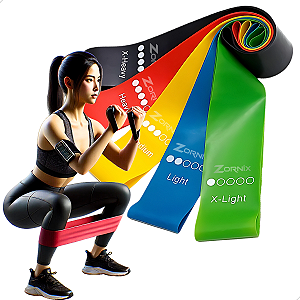 Kit 5 Faixa Elástica Super Mini Band Para Treino Exercícios