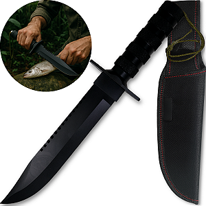 Faca do Rambo Profissional Artesanal Churrasco Super Afiada C/ Bainha